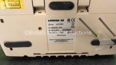 2 x Lifepak 20 Defibrillators / Monitors *Mfd 2004 - 2006* Including ECG and Printer Options (Both Power Up with Service Lights) *GI* - 4