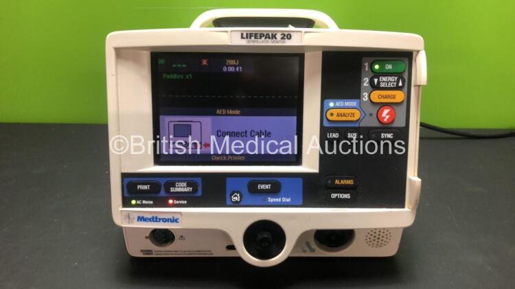 Lifepak 20 Defibrillator / Monitor *Mfd 2004* Including ECG and Printer Options (Both Power Up with Service Light) *GI*