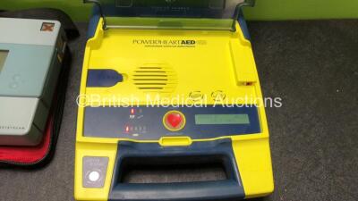 Job Lot Including 1 x Forerunner Heartstream Semi Automatic Defibrillator with 1 x Battery in Carry Bag (Untested Due to Possible Flat Battery) 1 x Cardiac Science Powerheart AED G3 Automated External Defibrillator (Powers Up when tested with stock batter - 2