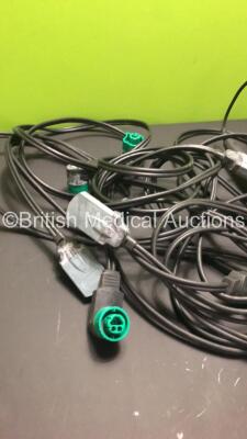 Mixed Defibrillator Leads Including 4 x Paddle Leads and 1 x Philips M1741A Internal Paddle Leads - 3