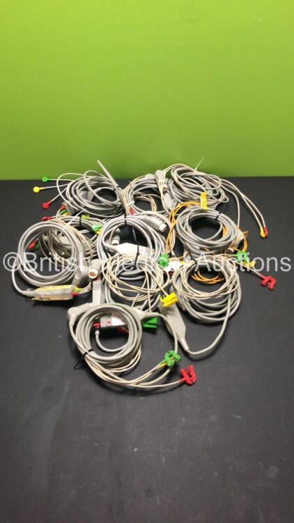 10 x 3 Lead ECG Leads (Stock Photo Used)