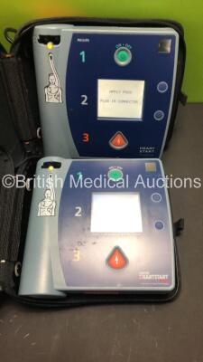 1 x Philips HeartStart FR2+ Defibrillator in Carry Case and 1 x Laerdal HeartStart FR2 Defibrillator in Carry Case (Both Power Up with Stock Battery-No Batteries Included) - 2