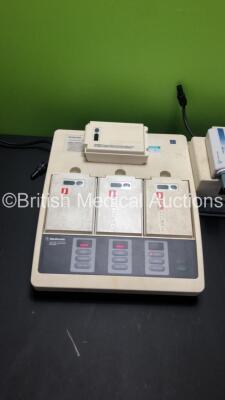 Job Lot Including 1 x Medtronic Physio-Control Battery Support System 2 Charger,4 x Physio-Control Lifepak Batteries,1 x AD HighPak Charger,1 x Medtronic Physio-Control DC Power Adaptor and 1 x Philips M3725A Test Load - 2