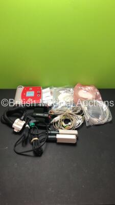 Job Lot Including 1 x Laerdal AED Trainer 2 Defibrillator * SN 4607 *,2 x Philips M3725A Test Loads,2 x Paddle Leads,1 x Medtronic External Hard Paddles and 6 x 3-Lead ECG Leads