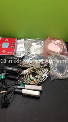 Job Lot Including 1 x Laerdal AED Trainer 2 Defibrillator * SN 4607 *,2 x Philips M3725A Test Loads,2 x Paddle Leads,1 x Medtronic External Hard Paddles and 6 x 3-Lead ECG Leads - 3