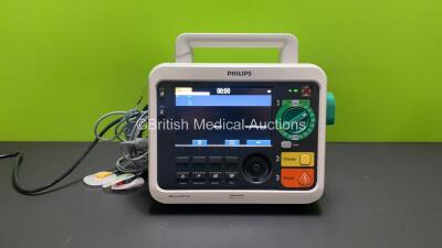 Philips Efficia DFM100 Defibrillator / Monitor *Mfd - 06/2018* Release Rev. 2.00 with Pacer, ECG and Printer Options, 3 Lead ECG Lead and Rechargeable Li-Ion Battery (Powers Up) *CN32618773*
