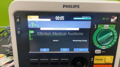 Philips Efficia DFM100 Defibrillator / Monitor *Mfd - 06/2018* Release Rev. 2.00 with Pacer, ECG and Printer Options, 3 Lead ECG Lead and Rechargeable Li-Ion Battery (Powers Up) *CN32618773* - 2
