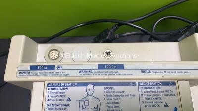 Job Lot Including 3 x Agilent Heartstream XL Smart Biphasic Defibrillators with Pacer, ECG and Printer Options, 3 x 3 Lead ECG Leads, 3 x Paddle Leads, 3 x Test Loads and 3 x Batteries and 1 x Philips Heartstart XL Smart Biphasic Defibrillator with Pacer, - 7