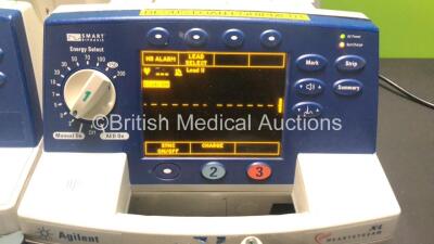 4 x Philips Heartstart XL Smart Biphasic Defibrillators with ECG and Printer Options, 4 x Test Loads, 4 x Paddle Leads, 4 x 3 Lead ECG Leads and 4 x Batteries (3 x Power Up) *US00108136 / US00448302 / US00448301 / US00122133* - 6