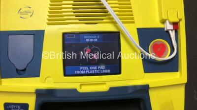 2 x Cardiac Science Powerheart AED G3 and 1 x AED G3 Pro Automated External Defibrillators with 1 x Battery (All Power Up) - 2