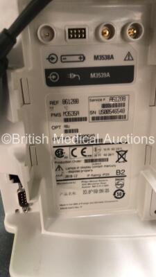 2 x Philips MRx Defibrillators Including ECG and Printer Options with 2 x Philips M3539A Power Adapters 2 x Paddle Lead, and 2 x 3 Lead ECG Leads (Both Power Up) *US00546536, US005747548* - 11