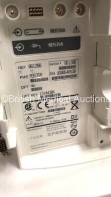 2 x Philips MRx Defibrillators Including ECG and Printer Options with 2 x Philips M3539A Power Adapters 2 x Paddle Lead, and 2 x 3 Lead ECG Leads (Both Power Up, 1 with Damaged Screen-See Photo) *US00546555, US00546538* - 7