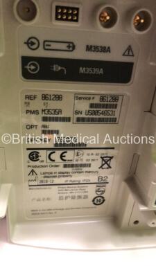 2 x Philips MRx Defibrillators Including ECG and Printer Options with 2 x Philips M3539A Power Adapters 2 x Paddle Lead, and 2 x 3 Lead ECG Leads (Both Power Up) *US00546535, US00546531* - 13