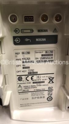 2 x Philips MRx Defibrillators Including ECG and Printer Options with 2 x Philips M3539A Power Adapters 2 x Paddle Lead, and 2 x 3 Lead ECG Leads (Both Power Up) *US00565620, US003151575* - 7