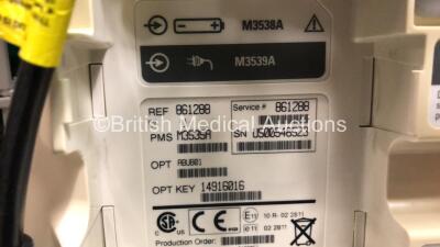 2 x Philips MRx Defibrillators Including Pacer, ECG and Printer Options with 2 x Philips M3539A Power Adapters and 2 x Philips M3538A Batteries 2 x Paddle Lead, 2 x Philips M3725A Test Loads and 2 x 3 Lead ECG Leads (Both Power Up) *US00546523 - US0032222 - 7