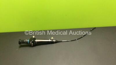 Olympus ENF-P4 Pharyngoscope in Case - Engineer's Report - Optical System - No Fault Found, Angulation - No Fault Found, Insertion Tube - Minor Crush Marks, Light Transmission - No Fault Found, Leak Check - No Fault Found *W500005* (G) - 2