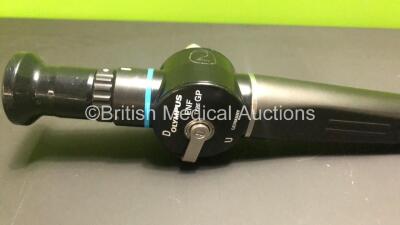 Olympus ENF-P4 Pharyngoscope in Case - Engineer's Report - Optical System - No Fault Found, Angulation - No Fault Found, Insertion Tube - Minor Crush Marks, Light Transmission - No Fault Found, Leak Check - No Fault Found *W500005* (G) - 3