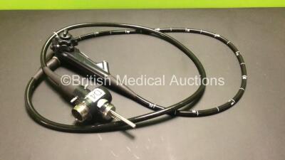 Olympus TJF-260V Video Duodenoscope in Case - Engineer's Report : Optical System - Mark on Image, Angulation - Play Not to Spec, Insertion Tube - No Fault Found, Light Transmission - No Fault Found, Channels - Raiser Wire Fraying, Leak Check - No Fault Fo - 2