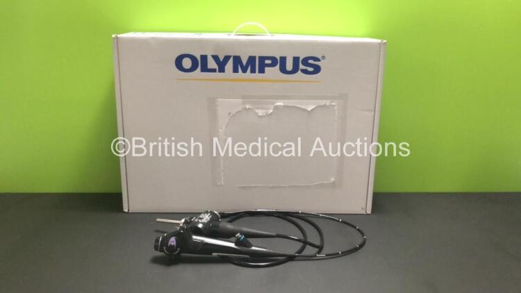 Olympus BF-260 Video Bronchoscope in Case - Engineer's Report : Optical System - No Fault Found, Angulation - No Fault Found, Insertion Tube - Badly Crushed, Light Transmission - No Fault Found, Channels - No Fault Found, Leak Check - No Fault Found *2701