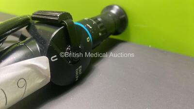 Olympus ENF-P4 Pharyngoscope - Engineer's Report : Optical System - 4 Broken Fibers, Angulation - No Fault Found, Insertion Tube - Crush and Kink Marks Present, Light Transmission - No Fault Found, Leak Check - No Fault Found *W800085* - 2