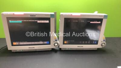 2 x Philips IntelliVue MP70 Patient Monitors (Both Power Up) * Mfd 2009 / 2006 *