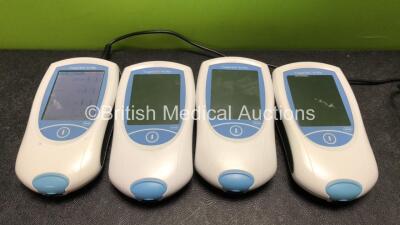 4 x Roche CoaguChek XS Plus Blood Monitoring Units with 1 x AC Power Supply (All Power Up) *RI*