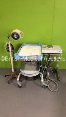 1 x Skytron Patient Examination Lamp (Not Power Tested Due to 3 Pin Plug) 1 x Bomimed Joey Baby Bed with Mattress and 1 x Dental Delivery Unit with Hoses