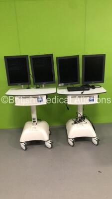 2 x RDP Mobile Carts with 4 x Barco Monitors - 2