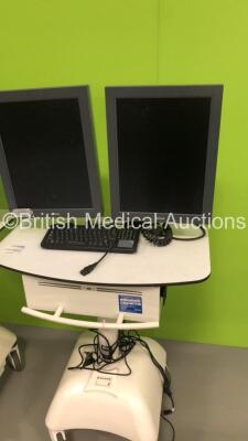 2 x RDP Mobile Carts with 4 x Barco Monitors - 4