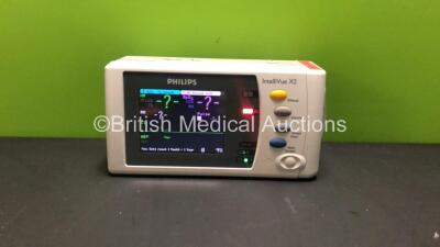 Philips IntelliVue X2 Portable Patient Monitor *Mfd - 02/2012* with Press, Temp, NBP, SPO2 and ECG Resp Options and 1 x Battery (Powers Up)