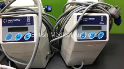 Job Lot Including 4 x Inditherm Alpha Model MECU1 Units 1 x Covidien Kendall SCD Compression System and 1 x Kendall SCD Express with Vascular Refill Detection Unit (All Power Up) - 3