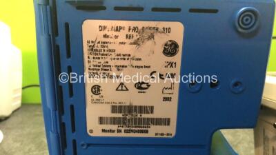 Mixed Lot Including 1 x InterMed Penlon VS-800 Patient Monitor with 1 x NIBP Hose and 1 x SpO2 Lead with Finger Sensor (Powers Up) 1 x GE Dinamap PRO 300V2 Patient Monitor (Powers Up) 1 x Welch Allyn 5200 Series Patient Monitor (No Power) 2 x DB32 Digital - 8