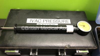 Mixed Lot Including 3 x Nellcor Oximeters (1 x N-600, 1 x N-595 Both Power Up with EEE529 and 1 x N-560 Powers Up) 1 x KCI Info V.A.C. Negative Pressure Wound Therapy System (Damaged Handle - See Photo) 1 x Ivac Pressure Gauge in Case and 1 x Omron M5-I B - 6