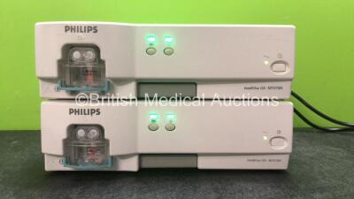 2 x Philips IntelliVue G5 - M1019A Gas Modules *Mfds - 2008, 2006* (Both Power Up)