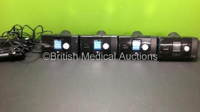 4 x ResMed AirSense 10 AutoSet CPAP Units with 3 x Power Supplies (All Power Up)