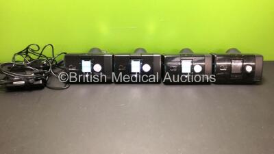 4 x ResMed AirSense 10 AutoSet CPAP Units with 3 x Power Supplies (All Power Up)
