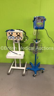 1 x GE DInamap Pro 400V2 Vital Signs Monitor on Stand (Powers Up) and 1 x Anetic Aid APT MK 3 Tourniquet with Hoses