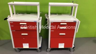 2 x Medisco Crash Trolleys *S/N 3084 / 2326*