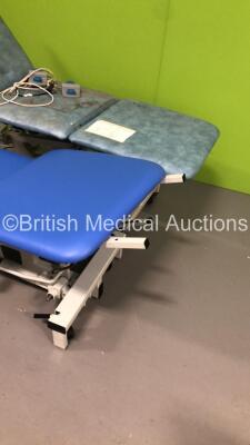 1 x Plinth Co Hydraulic Patient Examination Couch (Hydraulics Tested Working - Headrest Mech Faulty - Bottom Cushion Loose - See Pictures) and 1 x Plinth Co Electric Patient Examination Couch with Foot Controller (No Power) *S/N FS0171270* - 4