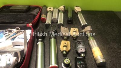 Mixed Lot Including Various Ophthalmoscopes and Attachments, Keeler Bulbs, Eye Optic Glasses, 1 x Stethoscope - 4