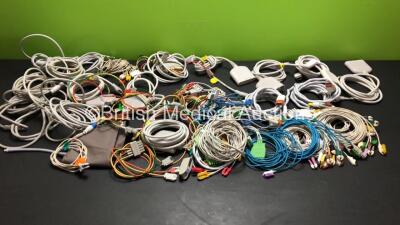 Job Lot of Drager Patient Monitor Leads Including ECG, SpO2 and NBP