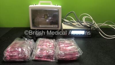 Mixed Lot Including 1 x Laerdal Silicone Resuscitator in Carry Case, 1 x RU Type FM3SS1 Footswitch, 1 x MR Equipment Pulse Oximeter (Powers Up) Large Quantity of Cutaneous Solution