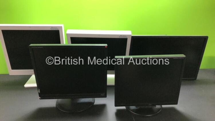 Job Lot of 5 x Monitor Displays Including 2 x Boston Scientific, 1 x Dell and 1 x NEC