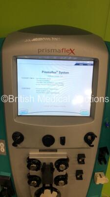 2 x Gambro Prismaflex Dialysis Machines Software Version 7.21 - Running Hours 9987 and 7381 and 2 x Barkley Auto Control Units (Both Power Up) - 13