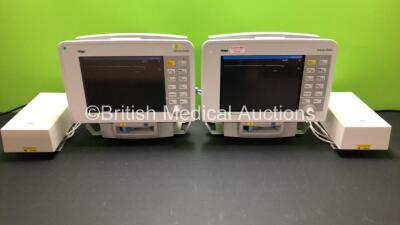 2 x Drager Infinity Delta Patient Monitors with HemoMed 1, Aux - 1 x Hemo 2 and 2 x Hemo 3, MultiMed and SpO2 Options *Mfd 2012 - 2009* with 2 x Drager Power Supplies and 2 x Docking Stations (Both Power Up) *6004575169 - 6000965968*