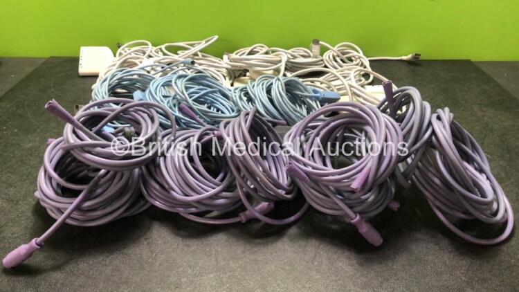 Job Lot of Leads Including 13 x Drager 33 68 391 C7 Connection Cables, 13 x Drager MS 17330 AP SpO2 Leads and 13 x Drager MP00953 NBP Connection Hoses