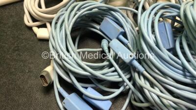 Job Lot of Leads Including 13 x Drager 33 68 391 C7 Connection Cables, 13 x Drager MS 17330 AP SpO2 Leads and 13 x Drager MP00953 NBP Connection Hoses - 3