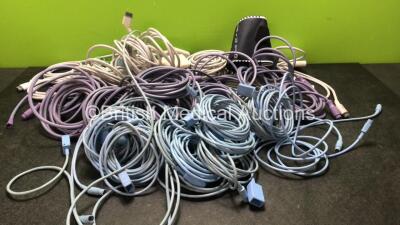 Job Lot of Leads Including 13 x Drager 33 68 391 C7 Connection Cables, 13 x Drager MS 17330 AP SpO2 Leads and 13 x Drager MP00953 NBP Connection Hoses