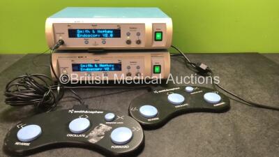2 x Smith & Nephew Dyonics EP-1 Control Units with 2 x Footswitches (Both Power Up)