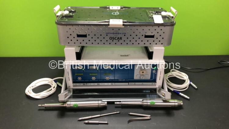 Oscar OM300 Electrosurgical Unit with 2 x Handpieces and Attachments in Carry Tray (Powers Up)